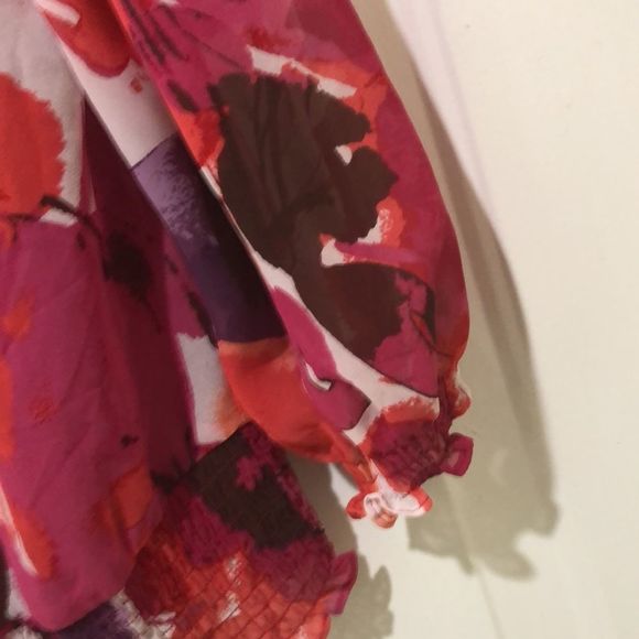 NWOT Ana Ladies Medium floral sheer top with tanks - Picture 6 of 9